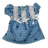Sweet Blue Check and Cherry Nightgown with Lace Trim for 12-Inch Baby Alive Dolls - 4 of 4