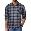COOFANDY Mens Flannel Shirts Long Sleeve Plaid Button Down Shirt Casual Cotton Shirt with Pocket - 3 of 4