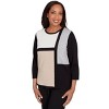 Alfred Dunner Women's Colorblock Long Sleeve Sweater - 3 of 4