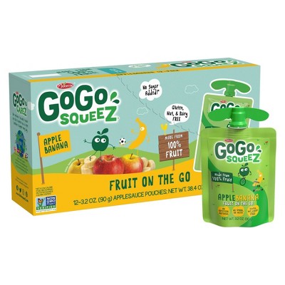 GoGo squeeZ Applesauce, Apple Banana - 3.2oz/12ct