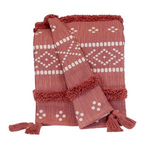 Parkland Collection,Transitional Stripes And Dots Throw - 1 of 4