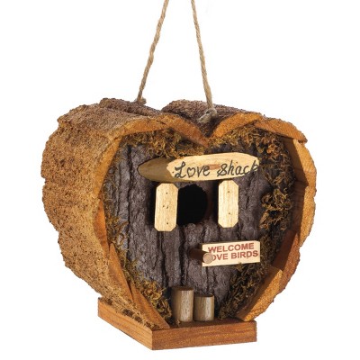 4.75" Love Shack Wood Birdhouse Brown - Zingz & Thingz