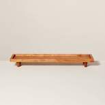 7"x28" Footed Wood Serving Board Brown - Hearth & Hand™ with Magnolia