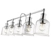 Bryant 5-Light Matte Black Steel Vanity Light - Dimmable with Opal Glass Shades - 4 of 4