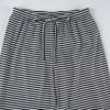 Womens Casual Straight Leg Lounge Pants Wide Leg Stripe Pattern Mid Waisted Oversize Long Pants Black S - 3 of 4