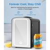 Kismile Mini Fridge with Dimmable LED Mirror, 4L Capacity for Refrigerating Makeup, Skincare and Food & Drink (Black) - 4 of 4