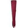 Allegra K Women's Round Toe Platform Block Heel Over Knee High Boots - 3 of 4