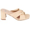GC Shoes Zane Knotted Cross Strap Block Heel Sandals - 2 of 4