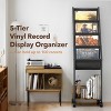 HDZNVF Record Storage, Record Holder Up To 100 Albums, Record Cabinet For Book Magazine Turntable - 4 of 4