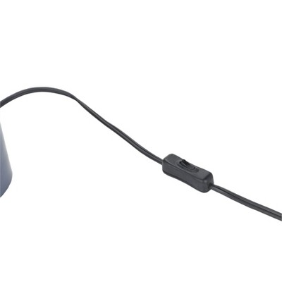 16" Gray Iron Mid-Century Modern Mushroom Table Lamp