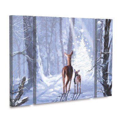 Trademark Fine Art-The Macneil Studio 'Christmas Magic' Multi Panel Art Set Large 3 Piece