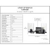 Urban Ambiance Luxury Contemporary Bath Light 8''H x 16''W,  Midnight Black Finish,  Mesa Collection, UHP4361 - 3 of 4