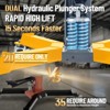 Heavy Duty 2-Plunger Transmission Jack with 2-Stage Hydraulic Telescopic Lift, Foot Pedal  & 360 Degree Swivel Wheels, 1322 LBS Capacity - 4 of 4