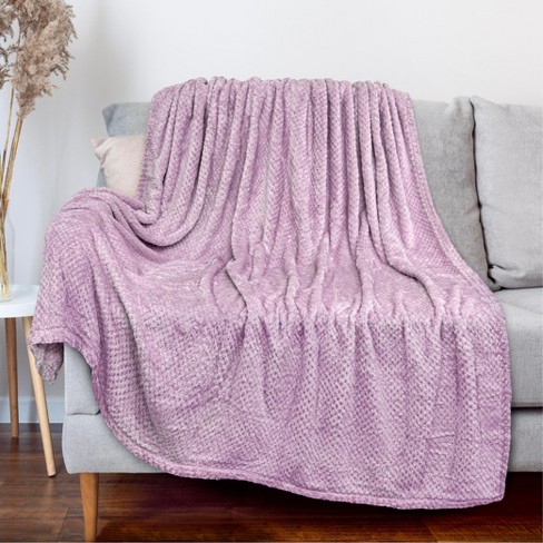 Pavilia Soft Waffle Blanket Throw For Sofa Bed, Lightweight Plush Warm  Blanket For Couch , Lavender Purple/throw - 50x60 : Target