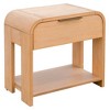 VYNXARIA Modern One Drawer Waterfall Nightstand,Natural - 3 of 4