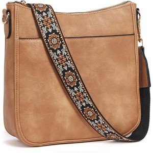 Crossbody Bags for Women Trendy Vegan Leather Hobo Purses With Wide Shoulder Strap - 1 of 4