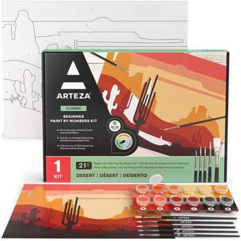Arteza® Kids Canvas Paint Kit, 4 8x8 Canvas with Brushes & Paints Water  Creatures