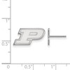 Black Bow Jewelry 14k White Gold Purdue Boilermakers NCAA Post Earrings - 2 of 3