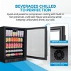 Newair 24" Beverage Refrigerator Cooler, 177 Can Black Stainless Steel Glass Door Fridge, Built-in Counter or Freestanding Bar Drinks Refrigerator - 3 of 4