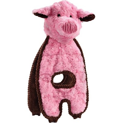 Outward Hound by Charming Pet Cuddle Tugs Pig Plush Interactive Dog Tug Toy