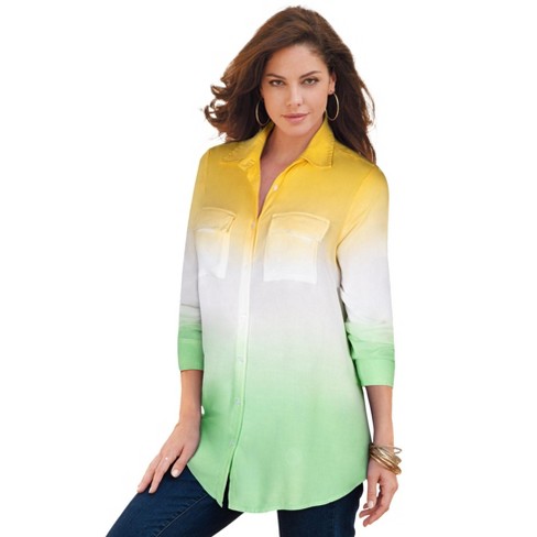 Roaman's Women's Plus Size Tie-dye Big Shirt : Target