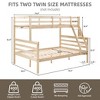 Kumasinova Bunk Bed,Wood Bunk Bed Frame with High Guardrail,Ladder,Twin Size Bed Frame for Kids Teens,No Box Spring Needed - 3 of 4