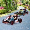 Red 24V Electric Drift Go Kart For Kids Ages 6-12 With Dual 200W Motors 8.1 MPH Adjustable Seat Led Lights Music Usb FM Radio Steel Frame Red - 3 of 4