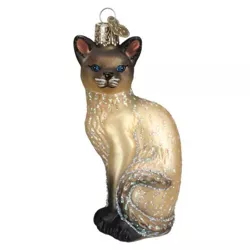 Old World Christmas 4.5" Siamese Cat. Ornament Kitten Feline  -  Tree Ornaments