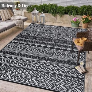 Waterproof Rugs  Reversible Outdoor Rug for Patio, RV and Camping - Lightweight Non-Slip All-Weather Carpet - Indoor/Outdoor Mat - 1 of 4