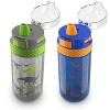 Ello 16oz 2pk Plastic Stratus Kids' Water Bottles - 2 of 4