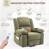 Power Lift Massage Recliner Chair for Elderly with Adjustable Massage & Heating, Side Storage Pockets, Retractable Armrests for Living Room - 3 of 4