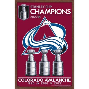 Trends International NHL Colorado Avalanche - 20222 Stanley Cup Logo Framed Wall Poster Prints - 1 of 4