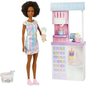 Barbie Ice Cream Shop Playset - Brown Hair - 1 of 4