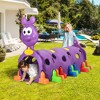 Qaba Kids Caterpillar Tunnel Outdoor Indoor Climb-N-Crawl Play Equipment for 3-6 Years Old, 3 Sections, for Daycare, Preschool, Playground - 3 of 4