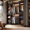 Aheaplus 58"Closet System with 3 Hanging Rods, Shelves, 2 Drawers and Shoe Rack - 3 of 4