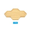 Unique Bargains Home Indoor Polygonal Bamboo Plant Pot Saucer Flower Drip Trays 19x14.5 Inch Wood Color - 3 of 4