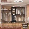 Besiost Closet Organizer System with Hanging Rods and Shelves, Wardrobe System with Drawers - 4 of 4