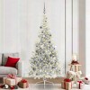vidaXL Artificial Pre-lit Christmas Tree Silver 82.7" PET - 2 of 4