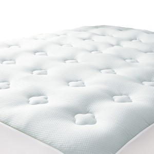 Itopfox Twin Memory Foam Mattress Topper with Cooling Gel & Deep Pocket, Breathable Pillow Top Pad for Back Pain Relief, White - 1 of 4