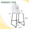 SKRAN Set of 2 Retro Suede Bar Chairs, Modern Minimalist Style with non-slip pads for Bars, and Modern Home Design - 3 of 4