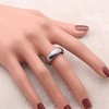 Ginger Lyne Tungsten Wedding Band for Men or Women Lords One Ring of Power Silver 6mm or 4mm - 2 of 4