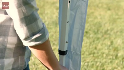 Tan 10x10ft Portable Pop-Up Canopy Tent with Carrying Bag