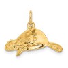 Black Bow Jewelry 14k Yellow Gold Textured Beaver Charm or Pendant - 3 of 4