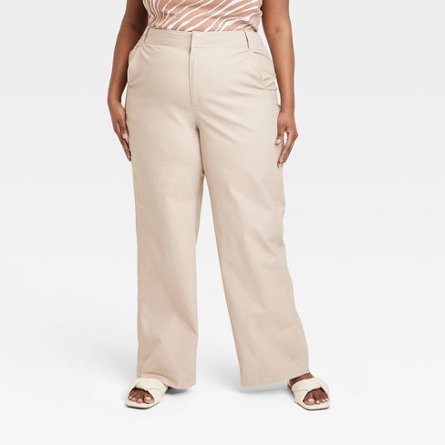 Women's Mid-rise Relaxed Straight Leg Chino Pants - A New Day