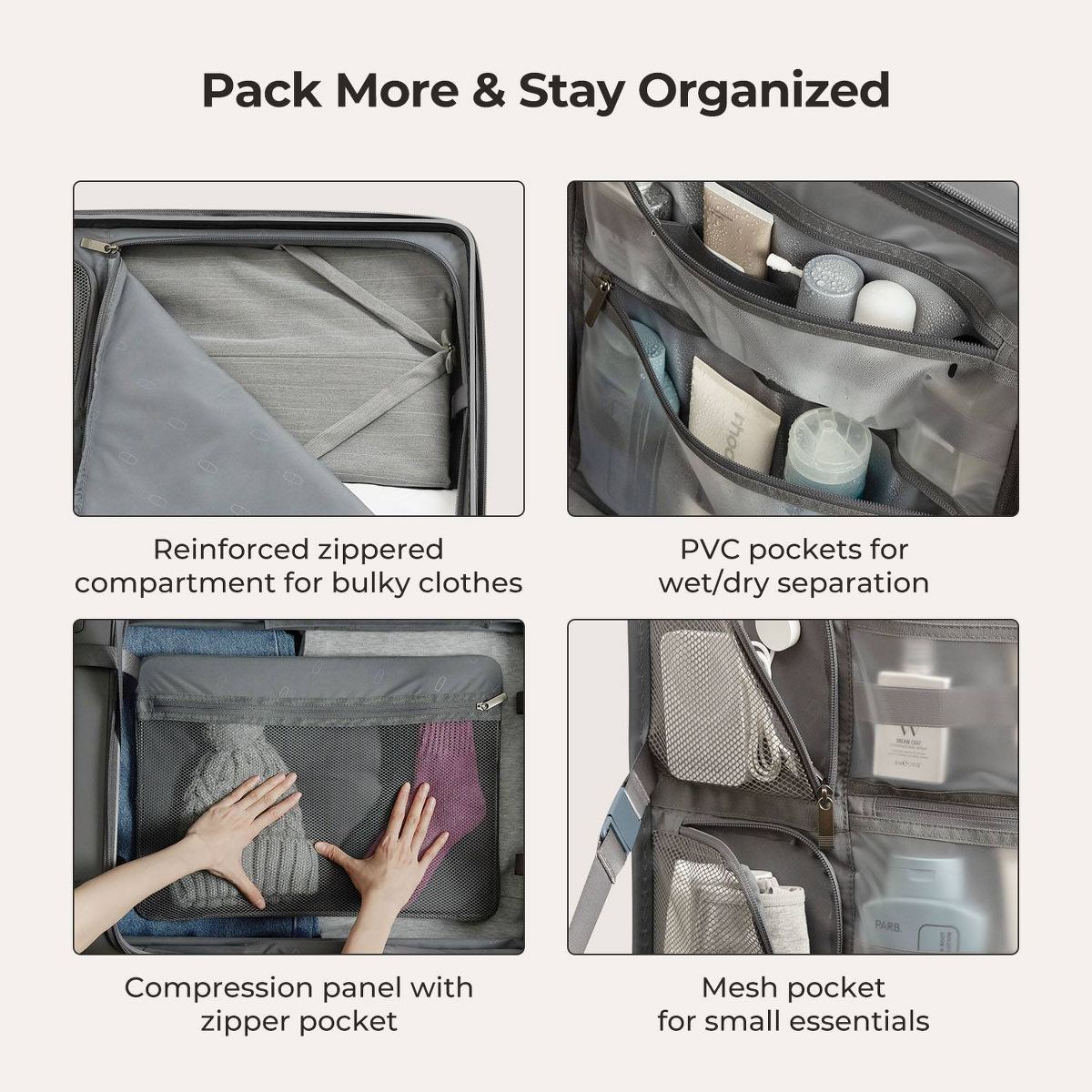 Bagsmart Getaway 24" Check-in Side-Opening Bag - thumbnail 9
