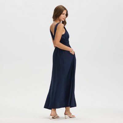 Women's Sleeveless Best Dress Ever Maxi A-Line Dress - A New Day Just Peachy M