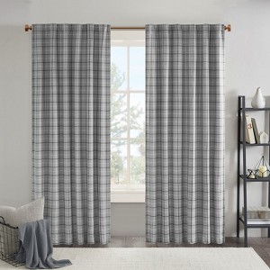 DSVIMOY Curtain Panels, Plaid Rod Pocket and Back Tab Curtain Panel with Lining for Living Room, Bedroom, Multicolor, 84"*50"*0.13" - 1 of 4