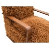 CAVINAS 28.3" Wide Faux Fur Accent Chair,Upholstered Lounge Chair with Curved Wooden Arms,Tight Back & Seat,Armchair for Living Room,Bedroom - 4 of 4