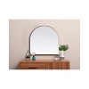 Elegant Lighting Metal Frame Arch Mirror 36x36 Inch in Brass - 4 of 4