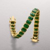 Ross-Simons 25.00 ct. t.w. Bezel-Set Emerald Bracelet in 18kt Gold Over Sterling - 4 of 4